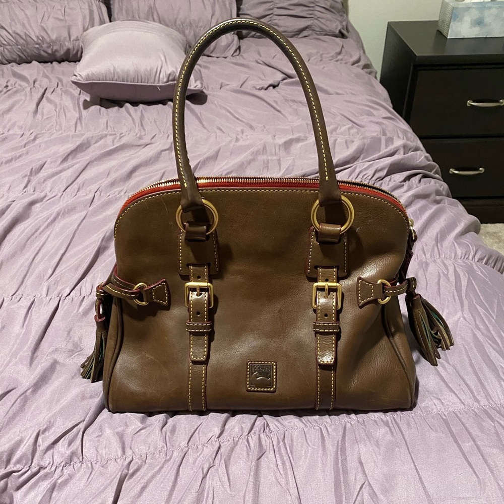 Dooney + Bourke Taupe Leather Purse